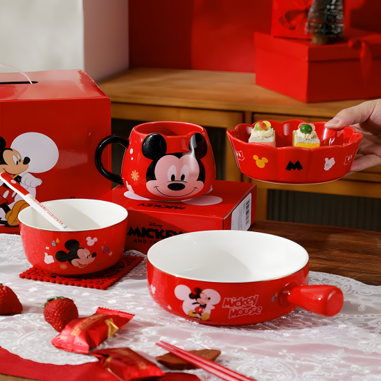 Mickey Mouse Porcelain Set 6 Pcs